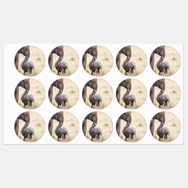 Étiquettes Amour maternel (Feuille)