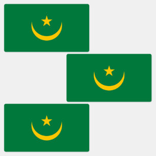 Étiquettes Ancien drapeau de la Mauritanie