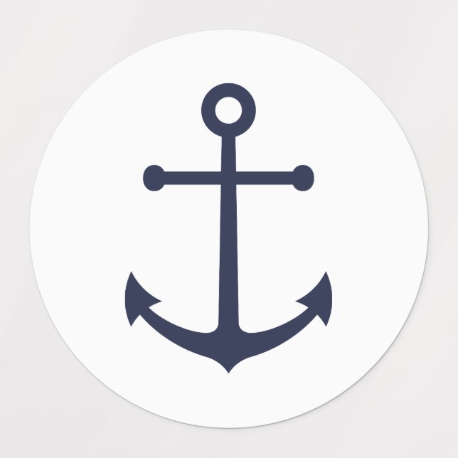 Étiquettes Ancre bleue marine (Design 1)