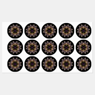 Étiquettes Ange Abstraite ailes Mandala Monogramme fractal