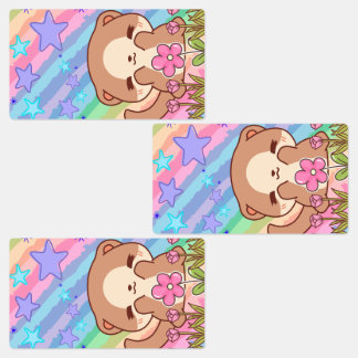 Étiquettes animal mignon