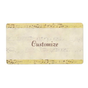 Étiquettes antiques vintages de coutume de notes