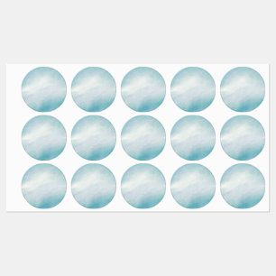 Étiquettes Aquarelle bleue