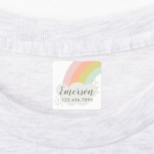 Étiquettes Arc-en-ciel Pastel Enfants