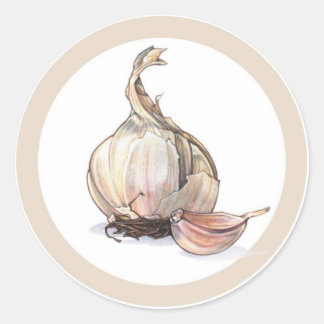 Étiquettes autocollant à la saveur d'ail