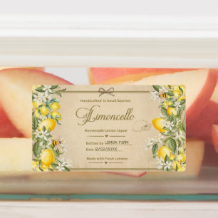 Étiquettes Autocollant d'étiquette de bouteille de Limoncello