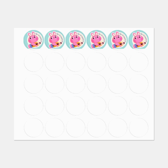 Étiquettes autocollants pour enfants (Feuille)