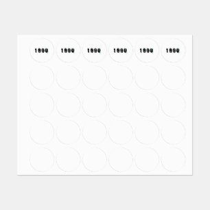 Étiquettes Autocollants Ronds de Naissance 1990 Environneme
