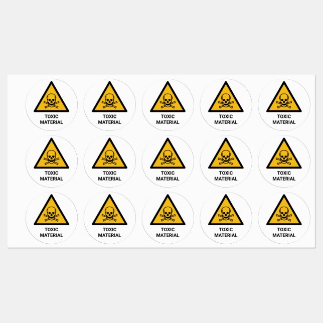 Étiquettes Avertissement sur les matières toxiques, produit c (Feuille)