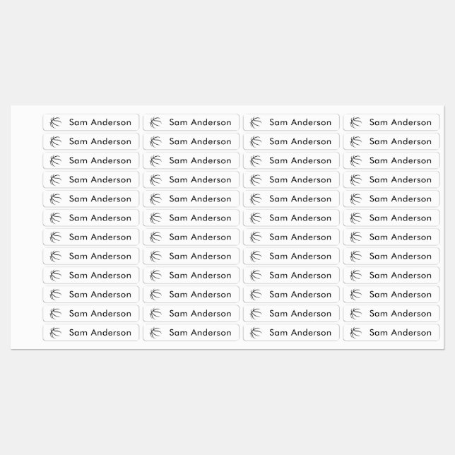 Étiquettes Back to School Basketball Kids Name Labels (Feuille)