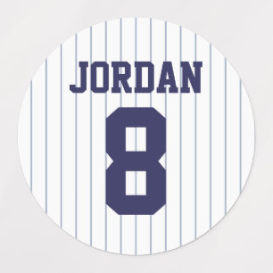 Étiquettes Baseball Jersey - Sports Thème Anniversaire