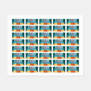 Étiquettes Basketball Design Name Tags