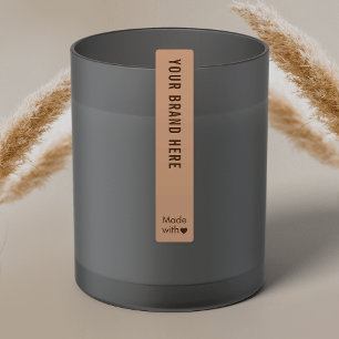 Étiquettes Boho Beige Neutre Tamper Preuve Etanche
