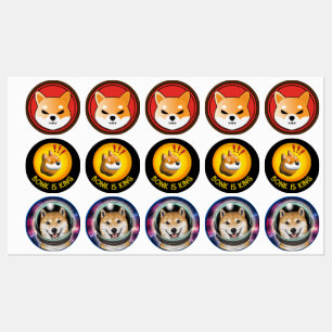 Étiquettes BONK crypto cadeau, mème marchand de monnaie autoc