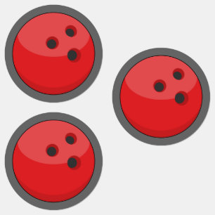 Étiquettes Boule rouge de Bowling