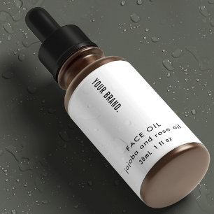 Étiquettes Bouteille compte-gouttes minimaliste 1oz 30ml étan