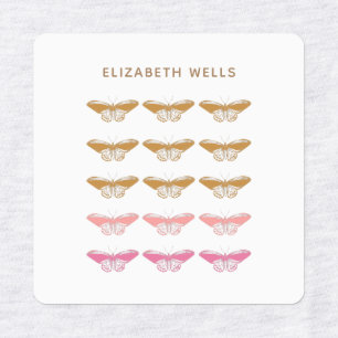 Étiquettes Bouton rose Vintage