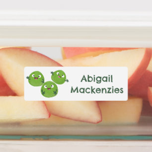 Étiquettes Bruxelles sprouts légumes caricature personnalisée