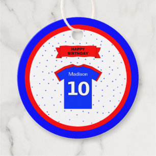 Étiquettes Cadeau 10e anniversaire merci rouge blanc bleu étoiles sp