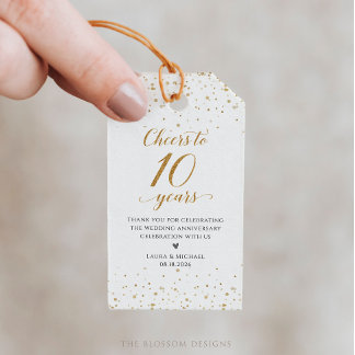 Étiquettes-cadeau 10th Anniversary Party Favor Tags - GAC27a