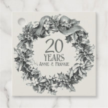 20e anniversaire de mariage vintage antique élégan