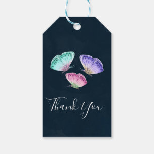 Étiquettes-cadeau 3 Boutons d'aquarelle Pastel mignons Merci