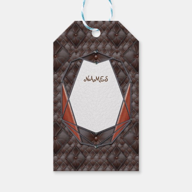 Étiquettes Cadeau 3D Leather Academia Decor (Devant)