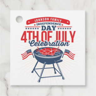 Étiquettes Cadeau 4 juillet barbecue Grill Réunion familiale personn