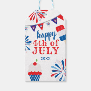 Étiquettes-cadeau 4 juillet Fireworks