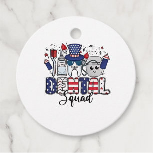 Étiquettes Cadeau 4 juillet hygiéniste dentaire