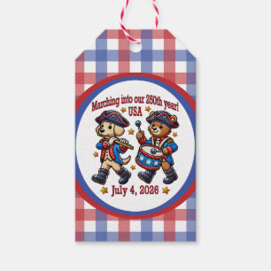 Étiquettes-cadeau 4 juillet USA 250e anniversaire Semiquincentenaire
