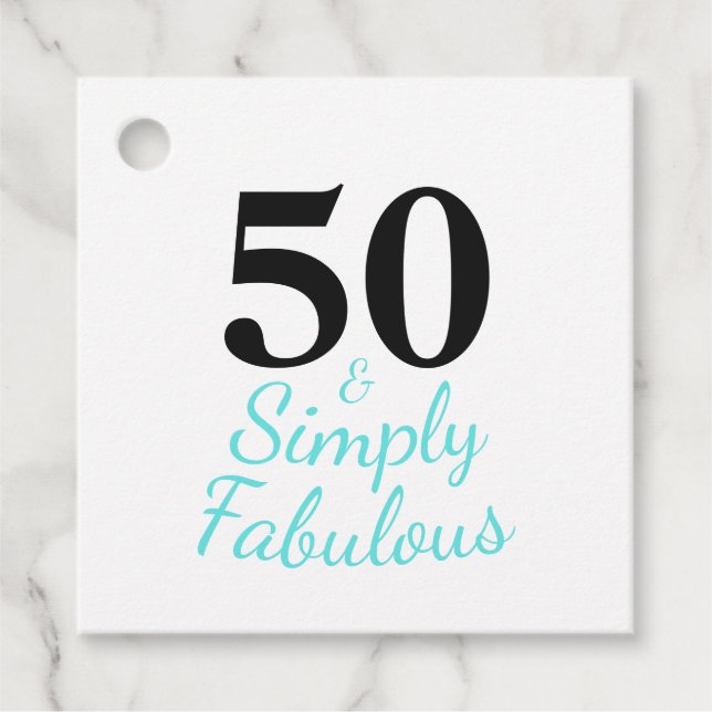 Étiquettes Cadeau 50 et fabuleux 50e citation d'anniversaire (Devant)