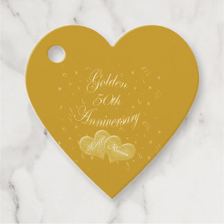 Étiquettes Cadeau 50e Anniversaire d'or Personnalisé