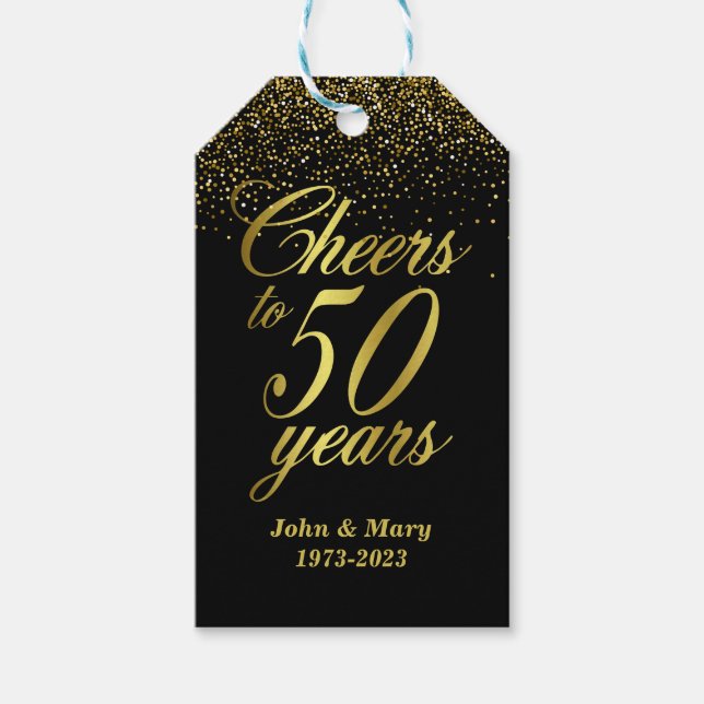Étiquettes-cadeau 50e anniversaire du Mariage (Devant)