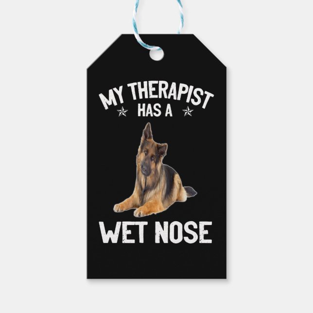 Étiquettes-cadeau 5 Mon Thérapiste A Un Nez Humide (Devant)