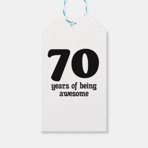 Étiquettes-cadeau 70 ans d'être génial