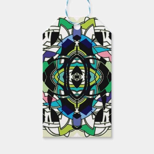 Étiquettes-cadeau à damiers (Devant)