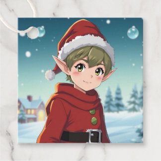 Étiquettes Cadeau A et De l'Elfe de Noël