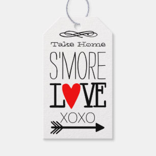 Étiquettes-cadeau À la maison S'more Love Invité Favoriser la typogr