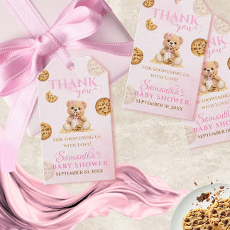 Étiquettes-cadeau A little Cookie Baby Shower - Cookie and milk