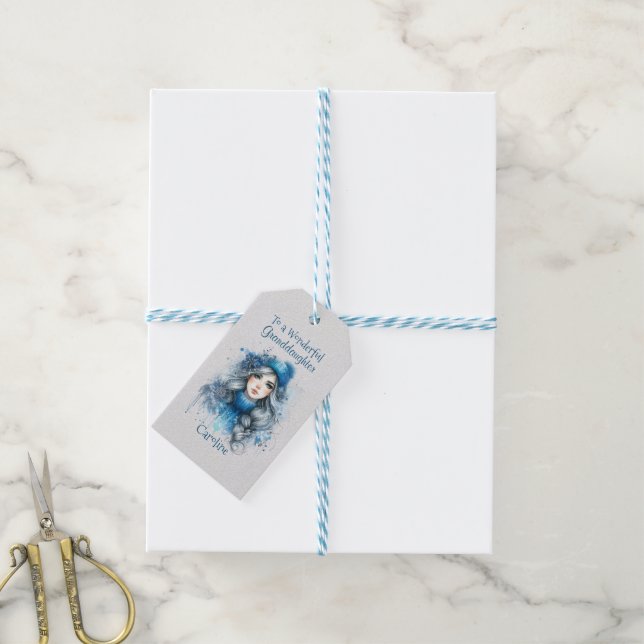 Étiquettes-cadeau À un merveilleux Noël de petite-fille (Avec de laficelle)