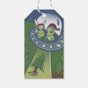 Étiquettes-cadeau Abduction de Christmas
