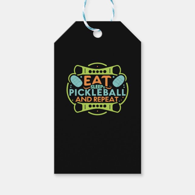 Étiquettes-cadeau Ace Court avec Pickleball (Devant)