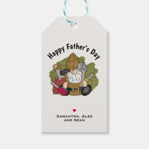 Étiquettes-cadeau Adorable Handyman & Carpenter Garden Gnome