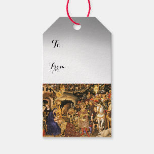 Étiquettes-cadeau ADORATION DE MAGI Gentile Da Fabriano, Noël