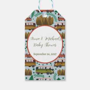 Étiquettes-cadeau Adventure Await : Camper Baby Boy Shower