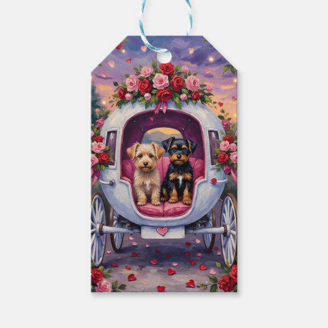 Étiquettes-cadeau Affenpinscher Dog Valentine's Day (Devant)