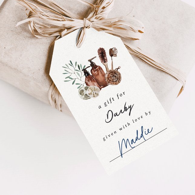 Étiquettes-cadeau Affichage de douche de mariage de marché fermier (Créateur téléchargé)