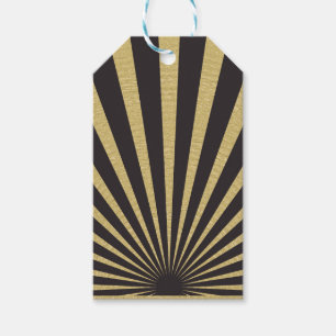 Étiquettes-cadeau Affiches à rayures Sunburst
