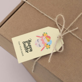 Étiquettes-cadeau agneau de jardin de Pâques